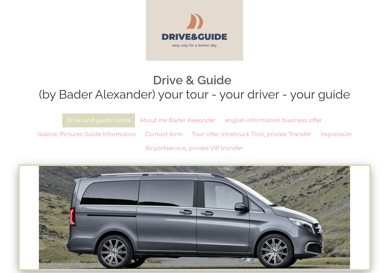 Die alte Website von Drive & Guide