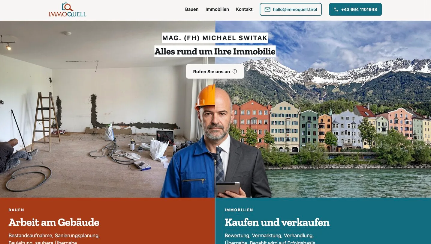 Die neue Website von ImmoQuell