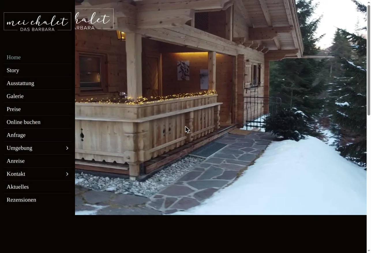 Die alte Website von mei chalet